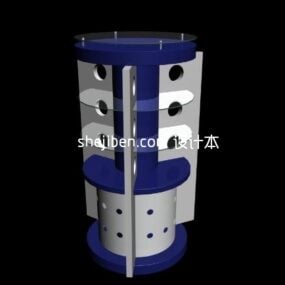Stainless Steel Display Cabinet 3d model