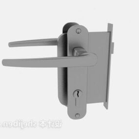 Roestvrijstalen deurkruk 3D-model