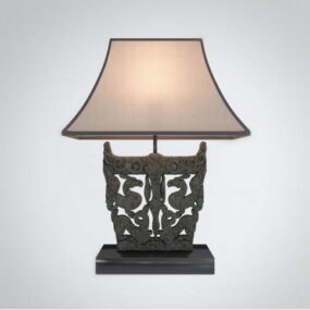 Stone Carved Table Lamp 3d model