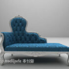 Blå loungestol i europæisk stil