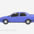 نموذج ثلاثي الأبعاد للسيارة الزرقاء.