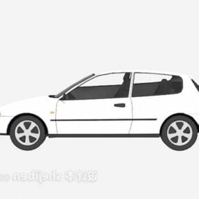 White Car Small Size 3d model