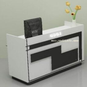 Cash Furniture With Computer 3d model