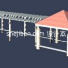 Pavilion Building With Pathway Structure