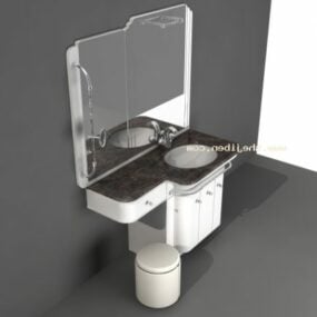 Simple Wash Basin Cabinet 3d model