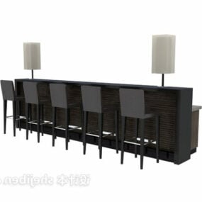 Black And White Cabinet Multiples Drawers 3d model