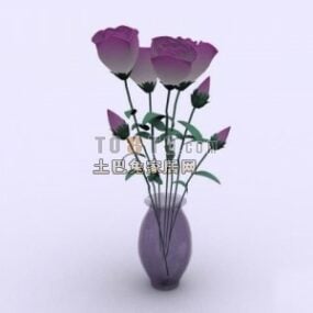 Potted Lotus Flower 3d model