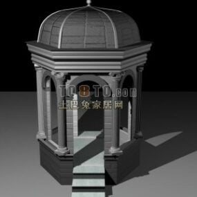 古代ローマのパビリオンの建物3Dモデル