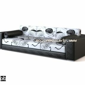 Black Sofa Pattern Finished 3d model