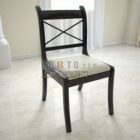 Krzesło do jadalni w stylu wiejskim z drewnianą ramą