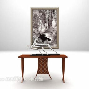 Entrance Table With Painting 3d model