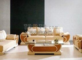 نموذج أريكة مقعد منحني عام ثلاثي الأبعاد