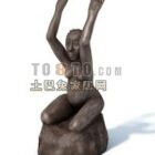Африканская статуэтка-скульптура