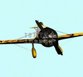 Vintage gevechtsvliegtuigen WO2 3D-model