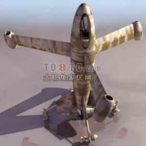 Couverture rustique de chasseur d'avion modèle 3D