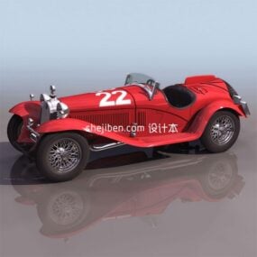 Modelo 3d do carro clássico Alfa Romeo
