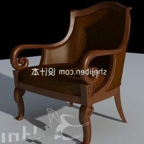 Leather Corner Sofa With Pillow 3d model