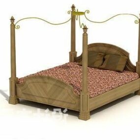 American Poster Bed 3d model