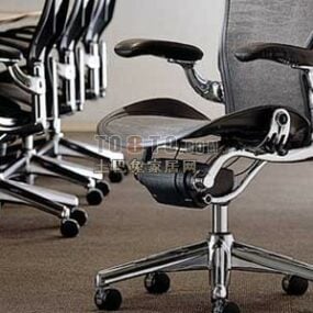 Μοντερνισμός Curved Arms Chair 3d μοντέλο