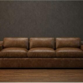 American Leather Sofa 3 Seaters 3d model