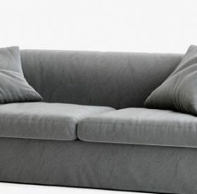 Amerikansk sofa grå farve 3d model