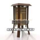 Ancient Table Lamp With Long Leg