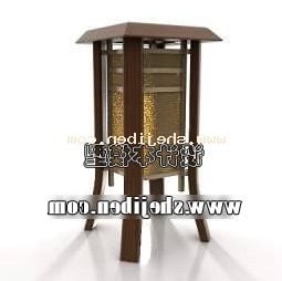 Ancient Table Lamp With Long Leg 3d model