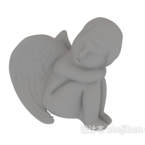Stone Angel European Sculpture 3d model