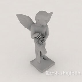 Evropská klasická socha anděla 3D model