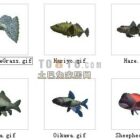 Animal-fish 2-30 مجموعة من النماذج ثلاثية الأبعاد ed.