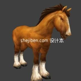पशु घोड़ा बड़ा पैर 3डी मॉडल