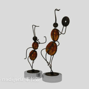 Hormiga Escultura Decorativa modelo 3d