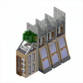 3D-Modell für Gewerbe- und Wohngebäude