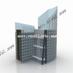 Скляна сучасна квартира 3d модель