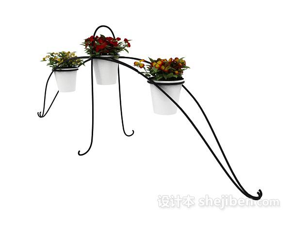 Estante de flores con soporte de arco