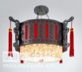 Mô hình 3d đèn chùm nghệ thuật phong cách Trung Quốc