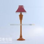 Lámpara de pie tallada Muebles de madera
