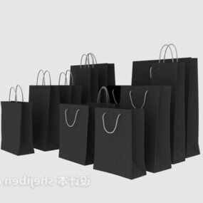 शॉपिंग बैग विभिन्न आकार का पैक 3डी मॉडल