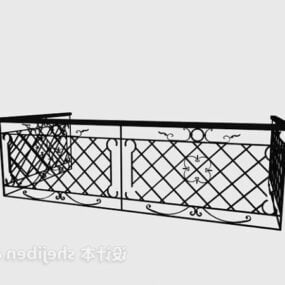 Model 3D balustrady balkonowej