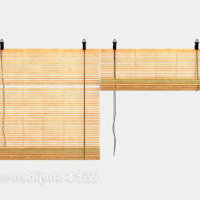 Modelo 3d de cortina de rolo de bambu