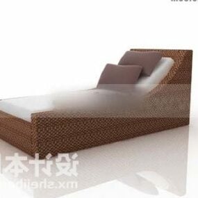 Bamboo Recliner Chair 3d model
