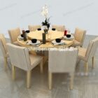 Banquet Table 3d model .