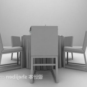 Banquet Round Dining Table 3d model