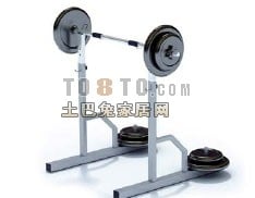 Barbell Bracket Fitness Equipment 3d model