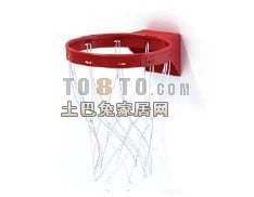 Basketballkurv med mesh 3d-modell