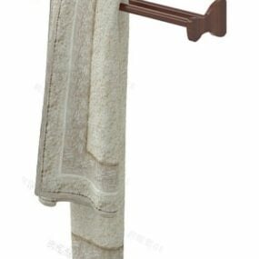 Bathroom Towel With Hanger 3d model