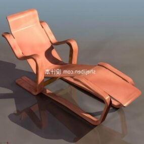 Modello 3d di mobili reclinabili per sedie a sdraio da spiaggia