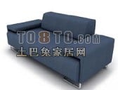 Schönes Sofa blauer Stoff