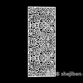 Beautifully Carved Screen Chinese Pattern 3d model