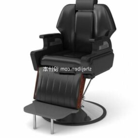 Cadeira de salão de beleza cor preta modelo 3d
